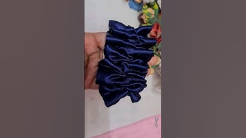 How to make 😊 ruffle scrunchie at home||How to make scrunchies with a sewing machine|#shorts