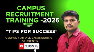 CRT(Campus Recruitment Training)|| How get JOB in your college|| All Engineering Students