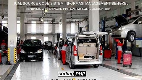 sistem informasi management bengkel dengan php dan mysql framework ci