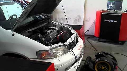 Reverse-head H22; preliminary dyno pull