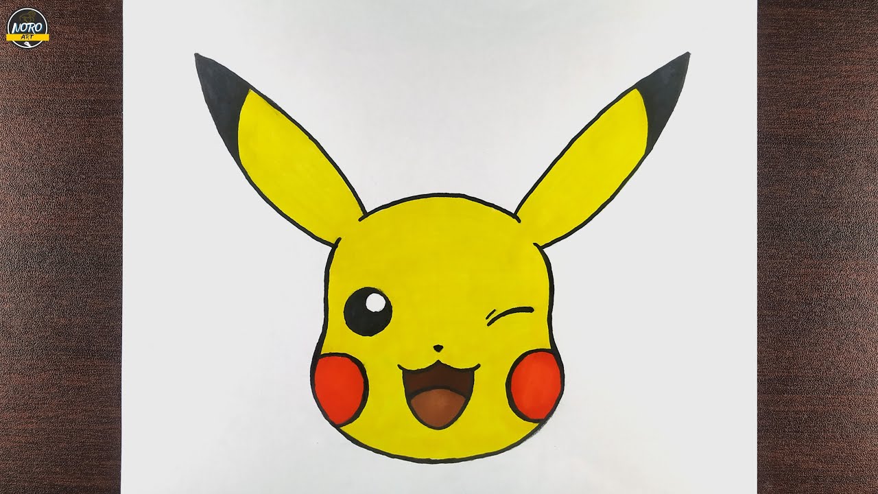 How to Draw Pikachu Smiling with Easy Step by Step Pokemon Drawing