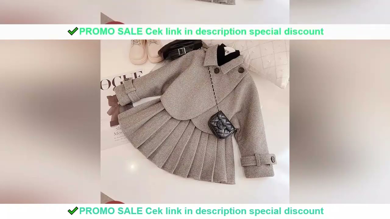 Bear Leader Fashion Kids Girls Princess 2pcs Clothes Set Autumn Winter Children Coat Outwear+Skirts