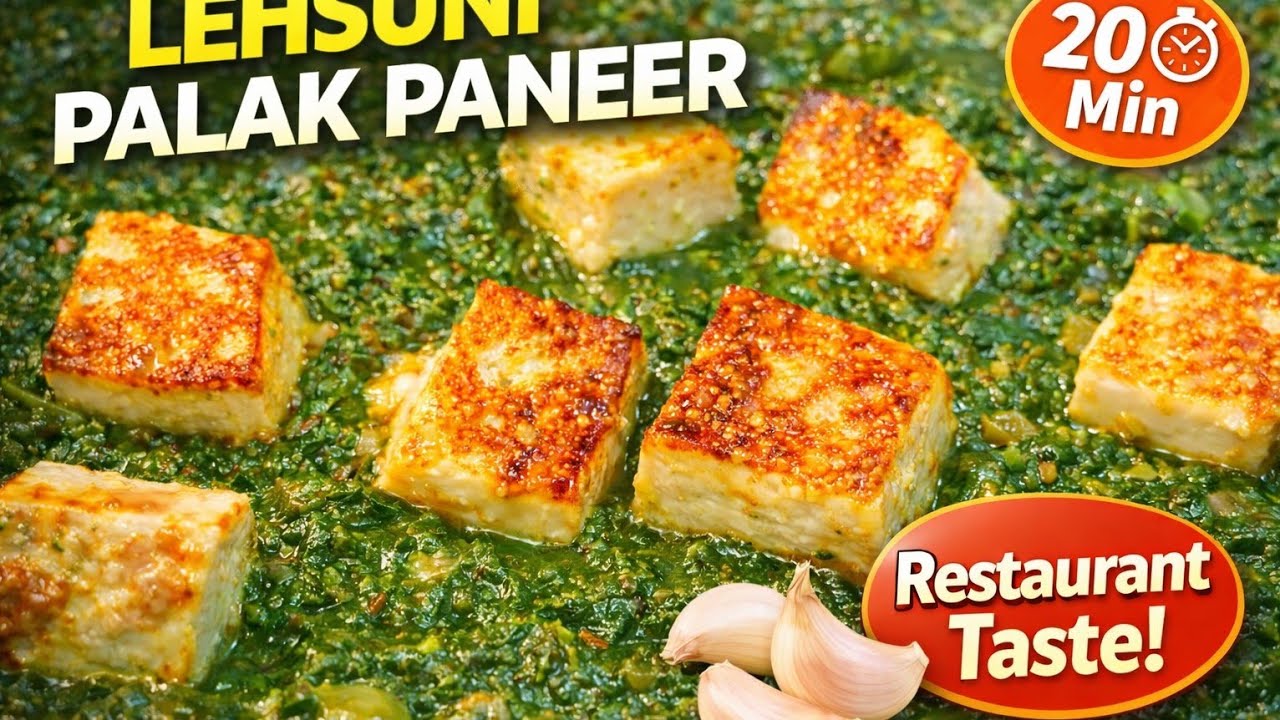🔥Restaurant-Style Lehsuni Palak Paneer#lehsunipalakpaneer#palakpaneer#lehsunipaneer#garlicpaneer