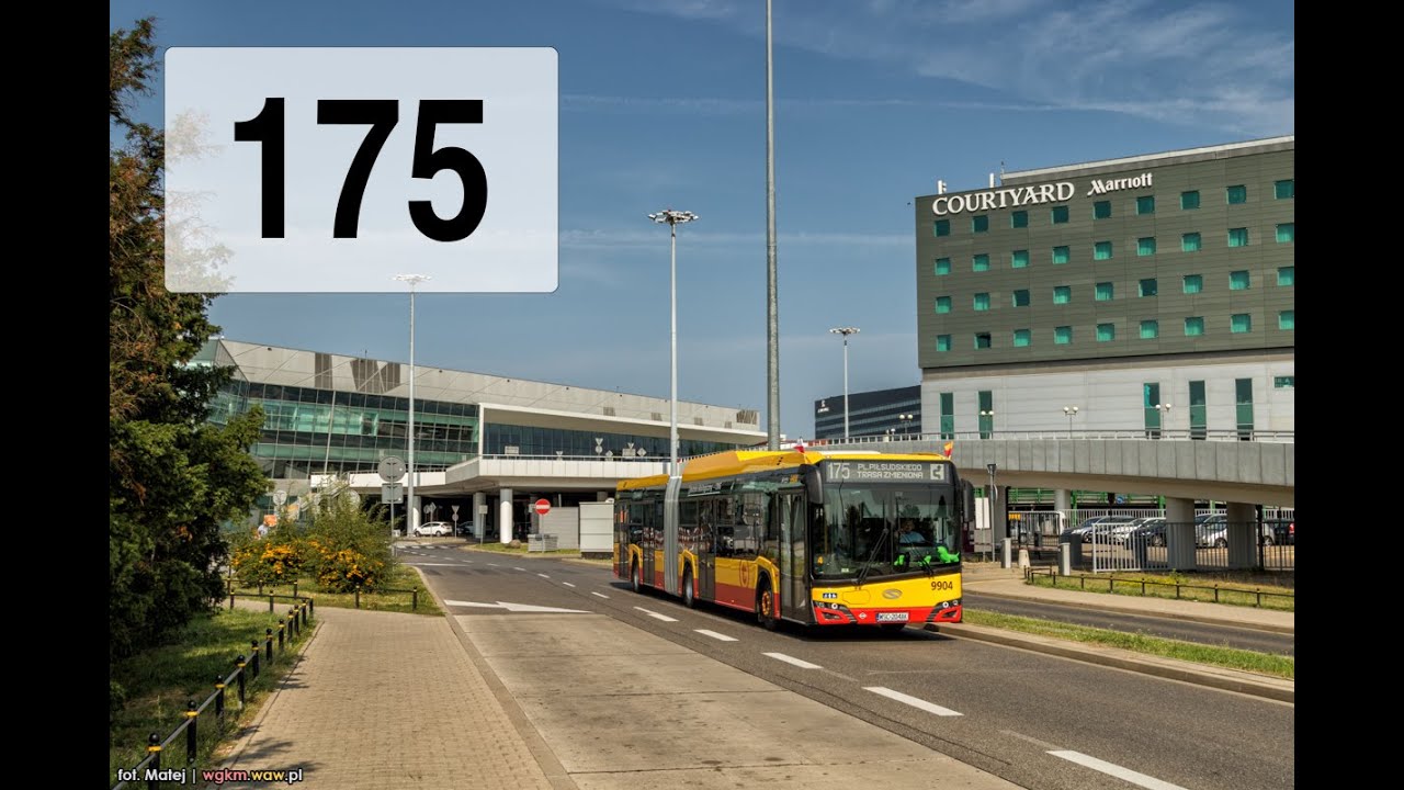 [175] На автобусе по Варшаве: Pl. Piłsudskiego - Lotnisko Chopina