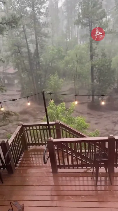 Moment house is swept away in New Mexico flash flooding as three people reported missing
