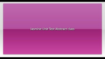 Jasmine Unit Test Abstract class