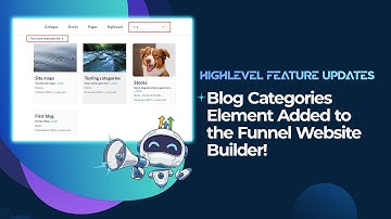 Blog Categories Element Added to the Funnel Website Builder!
