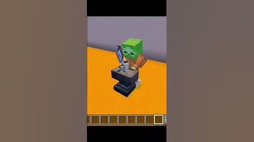 Zombie worker 💀 Minecraft build hack! #shorts #minecraft
