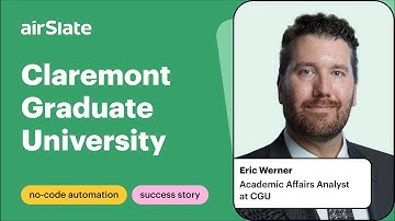 How Claremont Graduate University Uses airSlate to Automate its Contracting Process