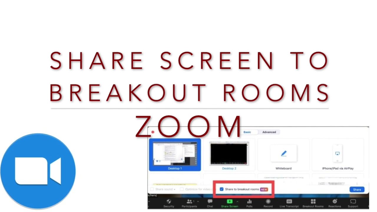 zoom share presentation in breakout rooms