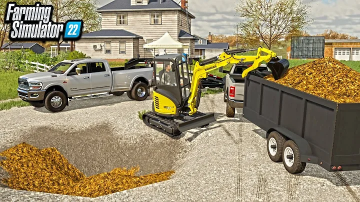 DIGGING UP A BROKEN SEPTIC SYSTEM! (EXCAVATING BUSINESS) | FARMING SIMULATOR 22