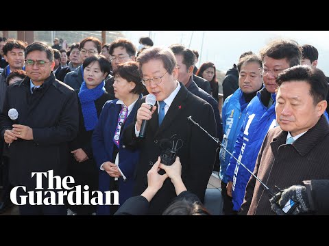 Lee Jae-myung stabbing: footage shows attack on South Korea opposition leader