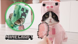 Creeper Goro and Pig Luca "Taste Test" Minecraft Food
