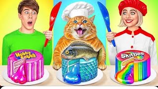 Me vs Grandma Cooking Challengewith Cat | Funny Moments by MultiDO Smile