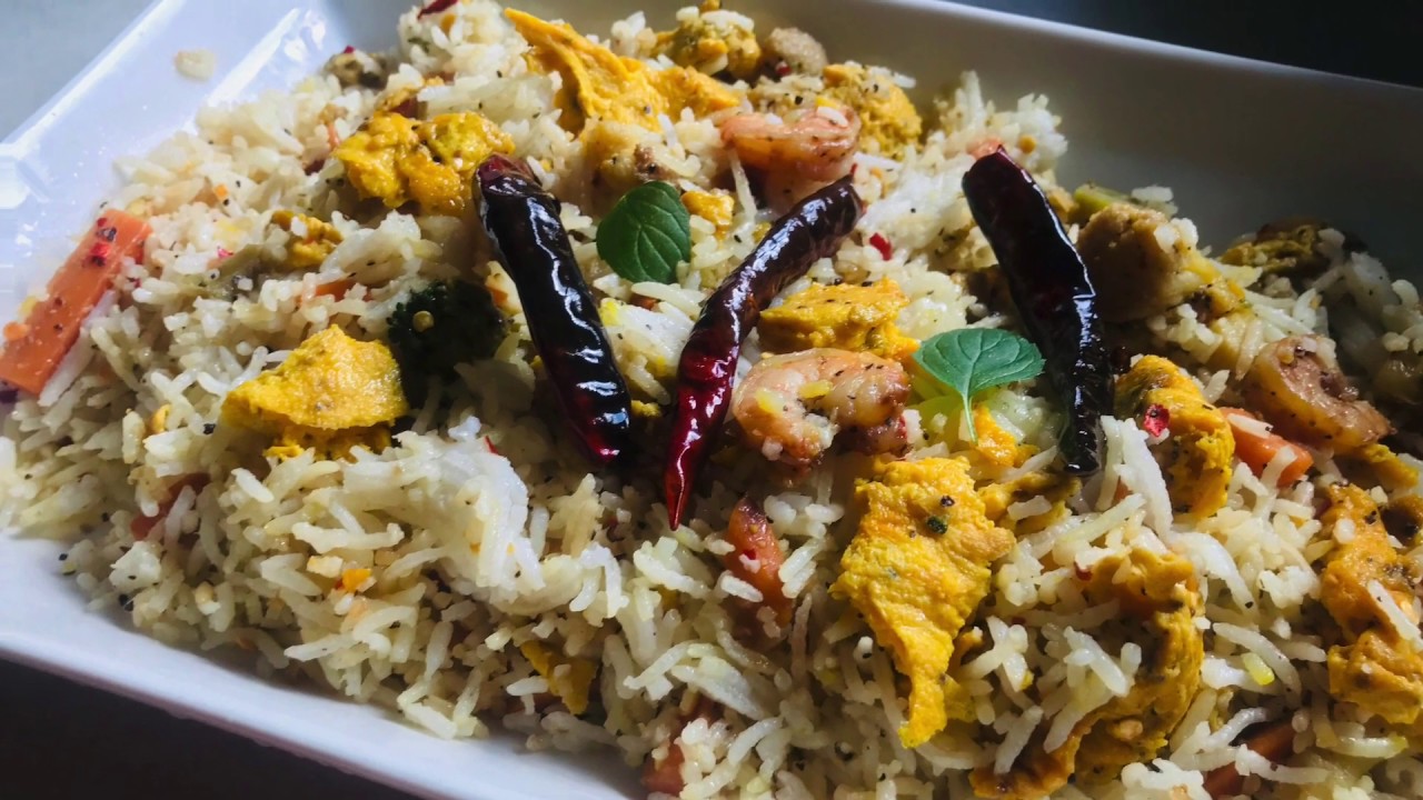 Shaz Rice Shrimp, vegetable egg Fried rice /prawn recipes / Garlic flavored fried ...