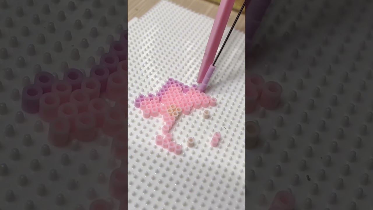 Cute DIY Pixie Beads Pixel Art | 2.6mm Mini Fuse Beads | Perler Beads Tutorial #hamabeads #perler