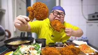 고아재!돈마호크도 통으로 튀겨먹자!! │돈마호크카츠 먹방 Pork Tomahawk Cutlet Mukbang Eatingshow