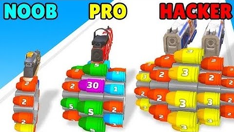 NOOB vs PRO vs HACKER | Wheel Gun Run 3D