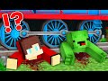 Who PULLED Mikey and JJ under the TRAIN in Minecraft Challenge - Maizen challenge