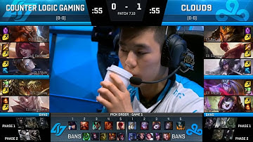C9 vs CLG Highlights Game 2 | NA LCS Summer 2017 | Cloud9 vs Counter Logic Gaming
