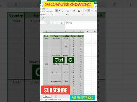 Excel short tricks//Magic tricks in Excel #excel #exceltips #shorts