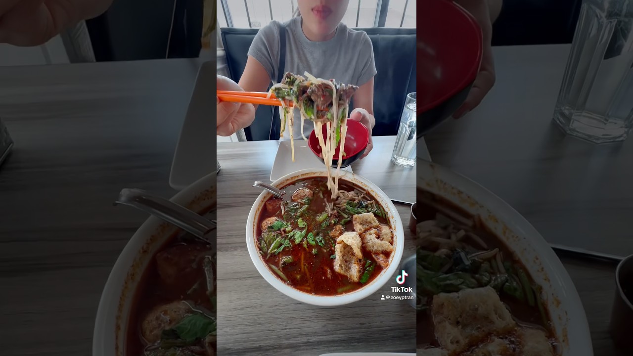 Boat noodle quán này là đỉnh của chóp 👍🏻 #foodie #boatnoodle #food #thaifood #houston