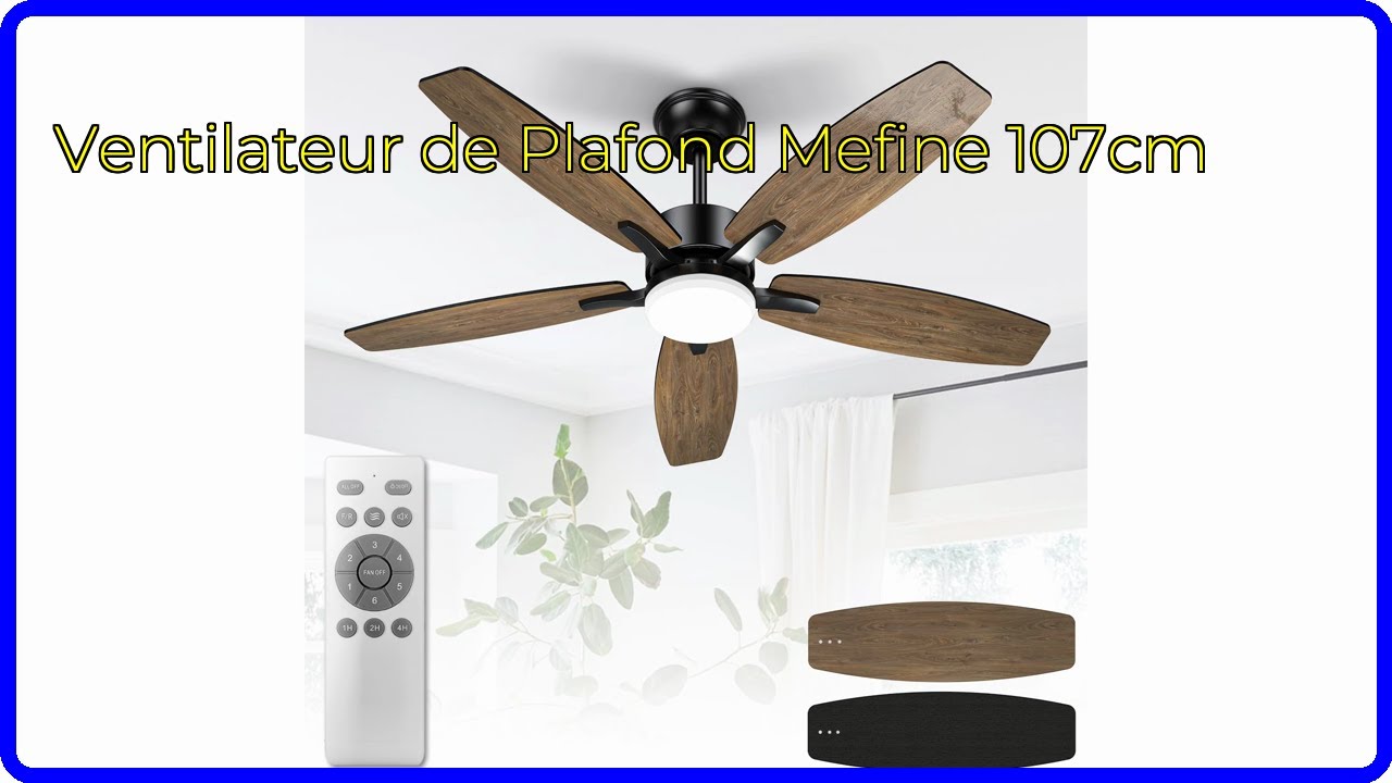 AVIS (2025) Ventilateur de Plafond Mefine 107cm. DÉTAILS ESSENTIELS — free download