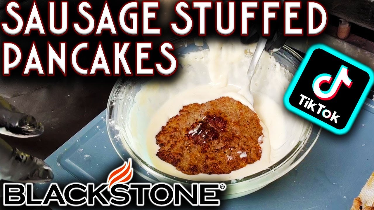 TIK TOK MADE US DO IT! PANCAKE SAUSAGE ON THE BLACKSTONE GRIDDLE! VIRAL