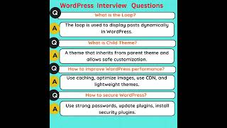 WordPress interview questions with answers #wordpress #interview #trendingreels #viralshorts