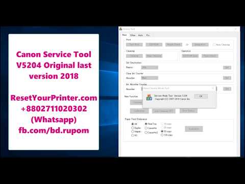 Canon St5204 Canon Service Tool V5204 Original Last Version 2018 By Reset Your Printer