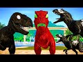 Alien Tyrannosaurus Rex Vs I-REX,VENOM, LEVEL40 SPINOSAURUS, GODZILLA Jurassic World Evolution