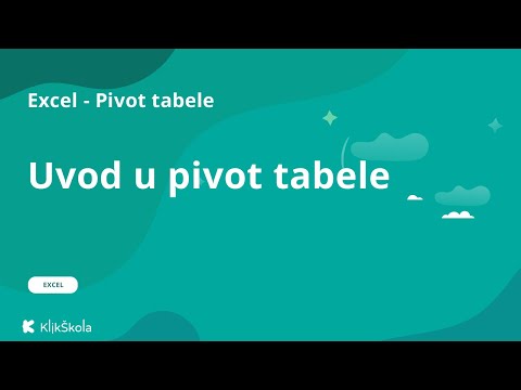 Video: Kako Napraviti Pivot Tablicu U Excelu
