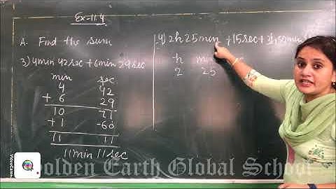 Grade 5 |Maths  | Exercise 11.4 | Golden Earth Global School, Sangrur |