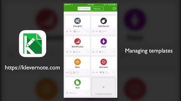 Klevernote iPhone app - Managing Templates