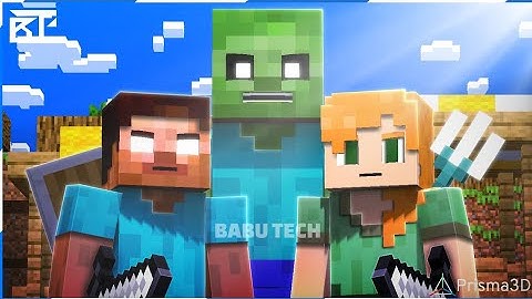 Herobrine VS Zombozo Music Video | Babu Tech | Prisma 3D Minecraft Animation