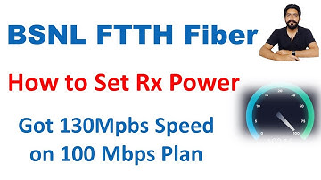 How to Set Rx Power on BSNL Fiber ONU Modem || Increase Internet Speed