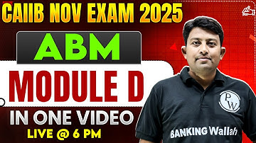 CAIIB ABM Exam Nov 2025 | CAIIB ABM Module D Marathon | ABM CAIIB Marathon | by Arvind Sir