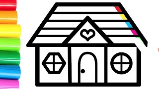 How to Draw a beautiful house with windows | Easy drawing tutorial for beginners 