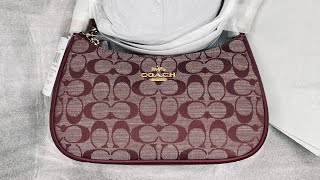 Xship.vn: Coach Teri Shoulder Bag In Signature Chambray Gold Wine Multi CH139 IMMZI screenshot 5