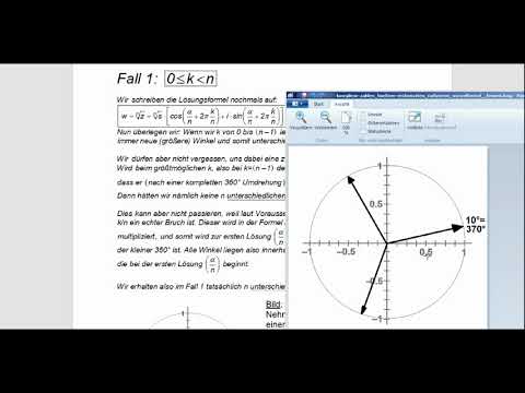 Komplexe Zahlen ►Beweis der Formel für Wurzeln ► Teil 2 von 2