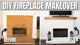 DIY FIREPLACE MAKEOVER | How to paint a brick fireplace the right way