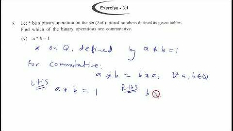 Let * be a binary operation on  Q defined by , a*b=1. Is it commutative ?