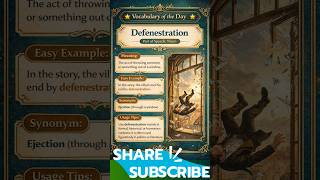 Vocabulary of the Day #defenestration #ieltsvocabularyenglish #speakenglish #practiceenglish #ssc