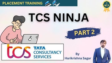 TCS NINJA QUESTIONS EXPLANATION | MY3 ACADEMY | BY HARIKEISHNA SAGAR |