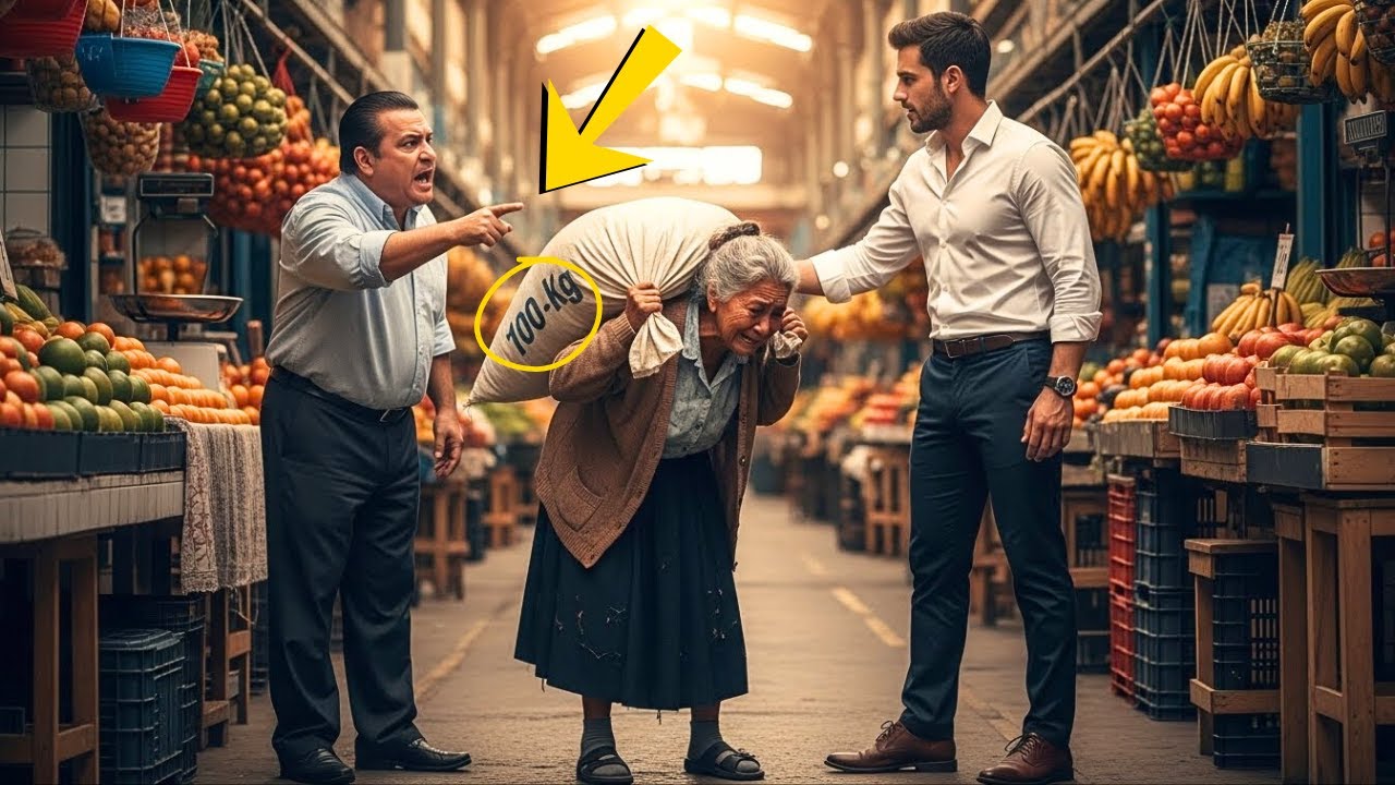 MILLONARIO DEFENDIÓ A UNA ANCIANA OBLIGADA A CARGAR 100 KILOS Y AL FINAL DESCUBRIÓ QUE ERA SU MADRE