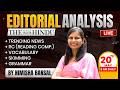 The Hindu Editorial Analysis | 20 May 2026 | Nimisha Bansal | Vocab, Grammar, Reading + Skimming