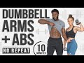 10 Minute ARMS and ABS Workout (No Repeat + Modifications)