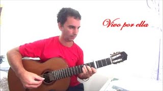 Video thumbnail of "Vivo por ella Andrea Bocelli y Marta Sánchez cover guitarra fingerstyle"