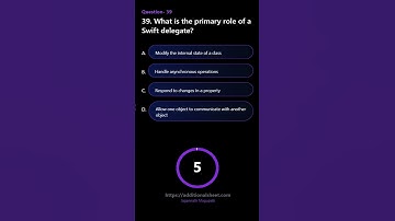 39 What is the primary role of a Swift delegate