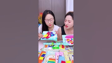 👏🥰🖼️Super Fun 3D Sticker Art for Kids#shorts